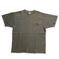 90's Green Grey Blank Selvedge Pocket Tshirt - XLarge - 24" x 29.5"