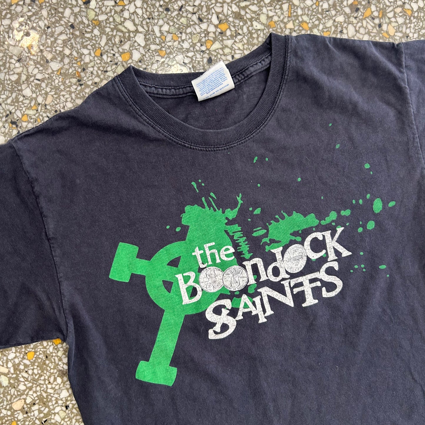Hanes The Boondock Saints Navy Black Tshirt - XSmall - 17" x 25.5"