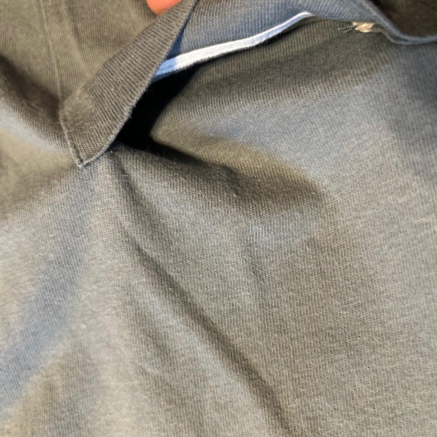 90's Green Grey Blank Selvedge Pocket Tshirt - XLarge - 24" x 29.5"