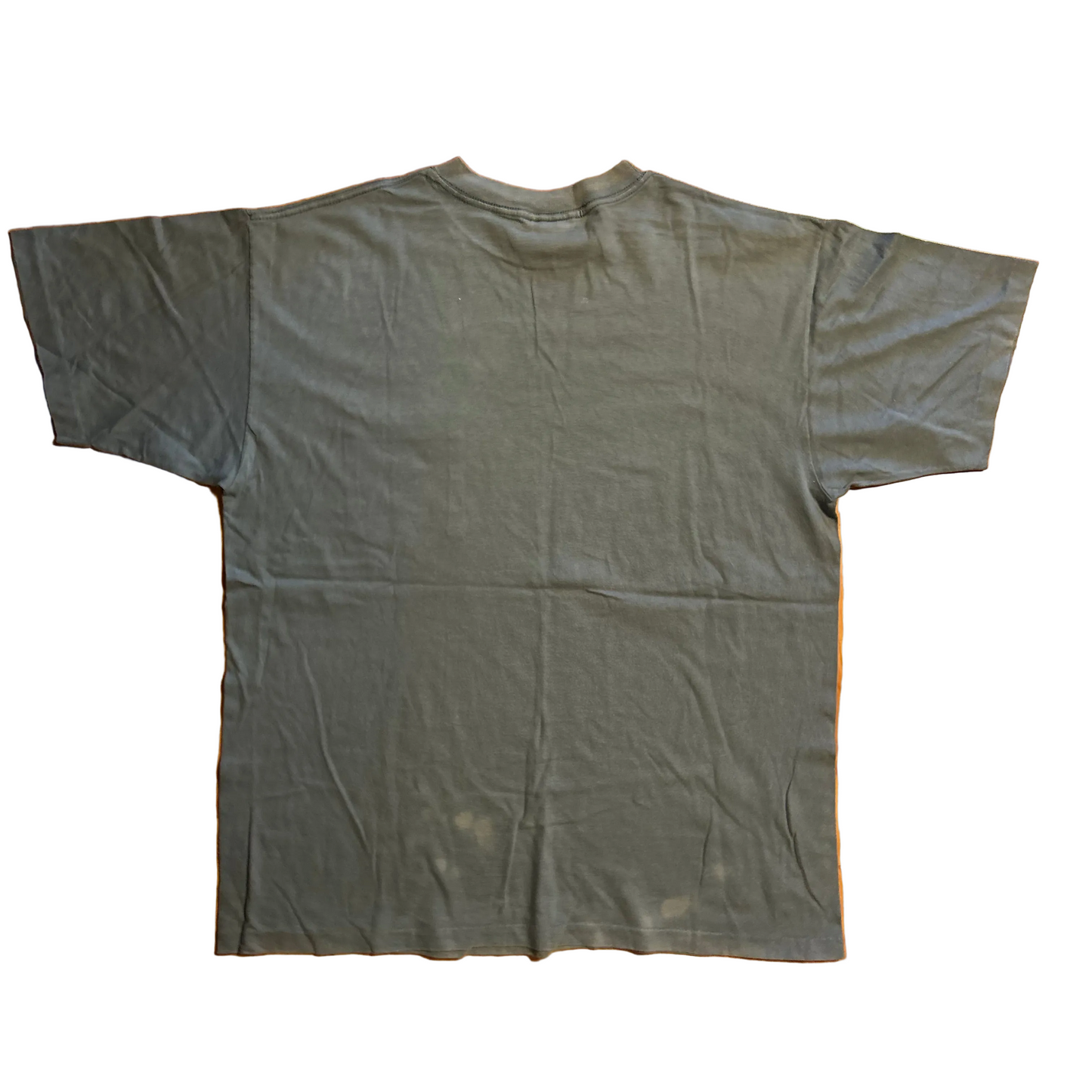 90's Green Grey Blank Selvedge Pocket Tshirt - XLarge - 24" x 29.5"