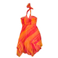 90's My Michelle Orange Red Dress - Tagged 11 - 14.5" x 36"