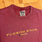 Red Oak Florida State Seminoles Red Maroon Crimson College Cotton Tshirt - Medium - 21.5” x 26”