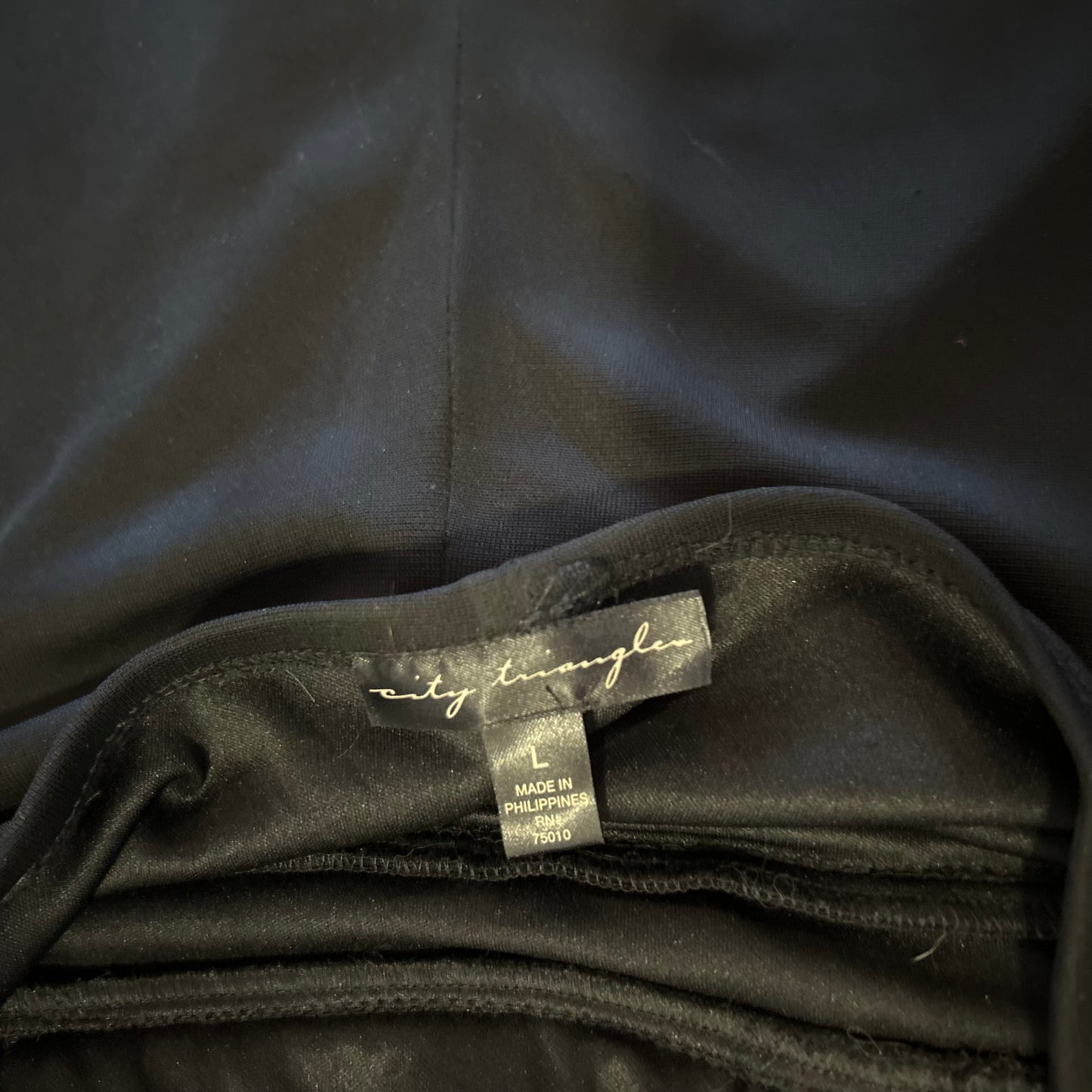 City Triangles Black Dress - Tagged Large - 15.5" x 38"