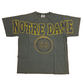 90’s Kingstree Classic Notre Dame University Fighting Irish Green College Striped 75/25 Cotton Polyester Tshirt - Large - 23” x 28”