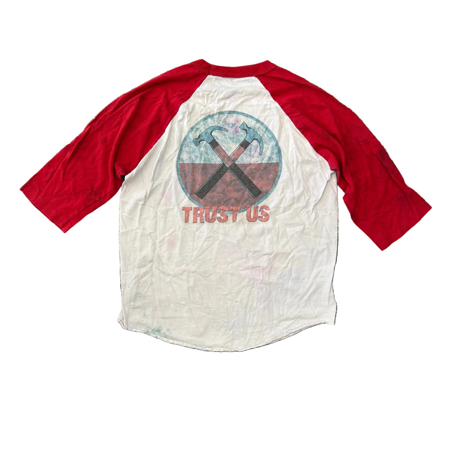Roger Waters The Wall Live Red Raglan Longsleeve Shirt - Medium - 21" x 27"
