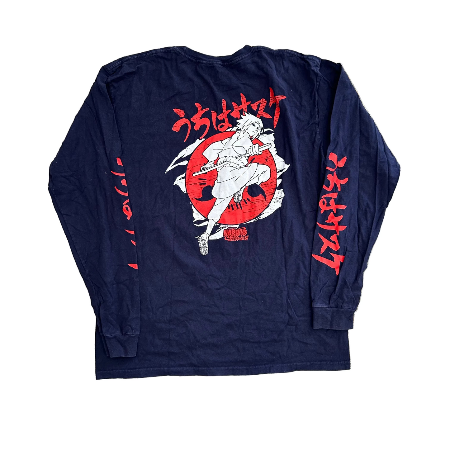Naruto Shippuden Navy Blue Longsleeve Shirt - Medium - 21.5" x 29"