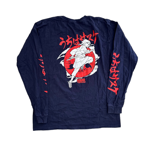 Naruto Shippuden Navy Blue Longsleeve Shirt - Medium - 21.5" x 29"