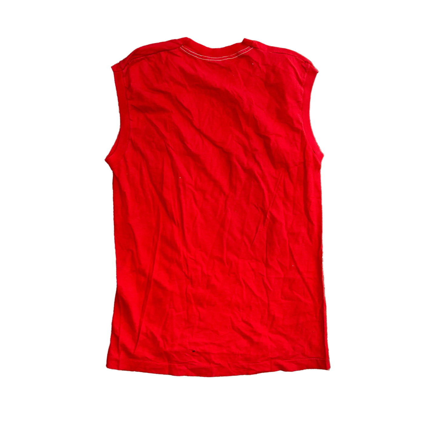 90's FOTL Blank Red Pocket Tanktop Shirt - Small - 18" x 29"