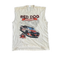 90's FOTL Red Dog Racing White Cutoff Tanktop Shirt - Large - 22" x 28"