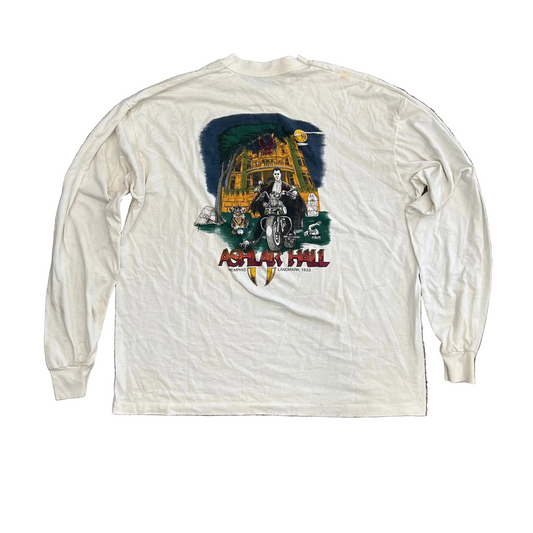 90's Ashlar Hall Memphis TN White Longsleeve Shirt - XLarge - 26" x 29"