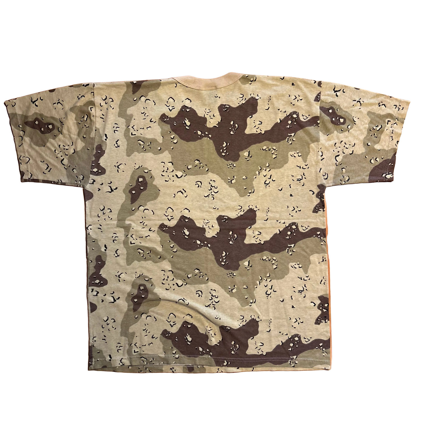 90's Rothco Brown Tan Chocolate Chip Camo Blank Tshirt - XLarge - 24.5" x 30"