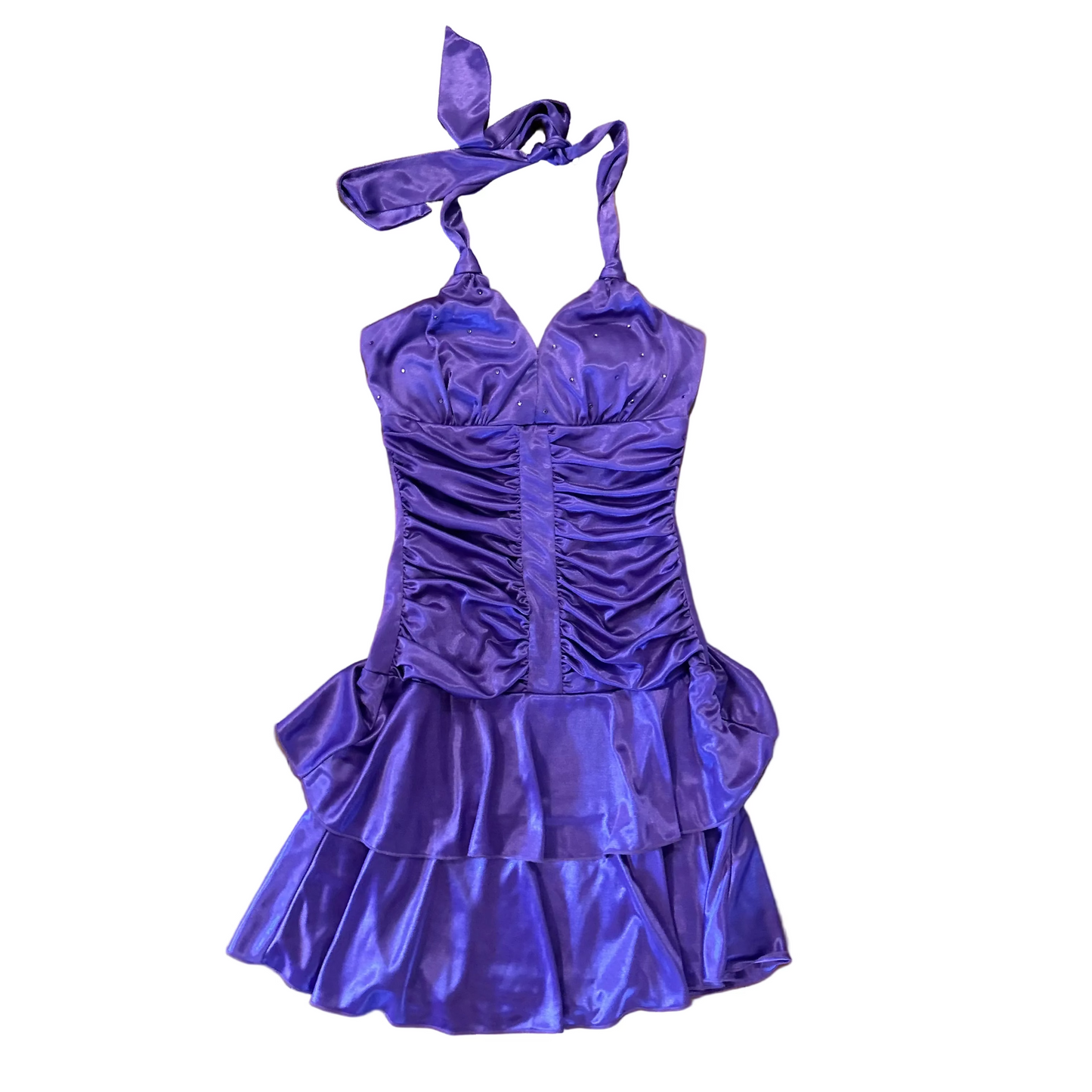 90's Taboo Purple Sparkly Dress - Tagged Small - 13" x 28"