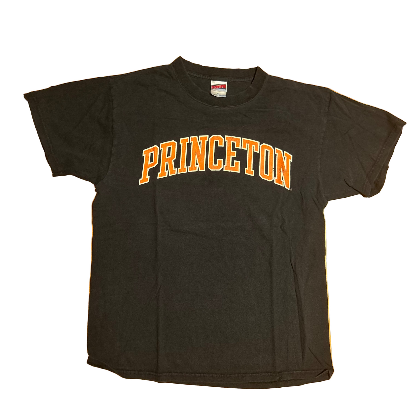 Soffee Princeton University Ivy College Black Orange Cotton Tshirt - Small - 19” x 26”