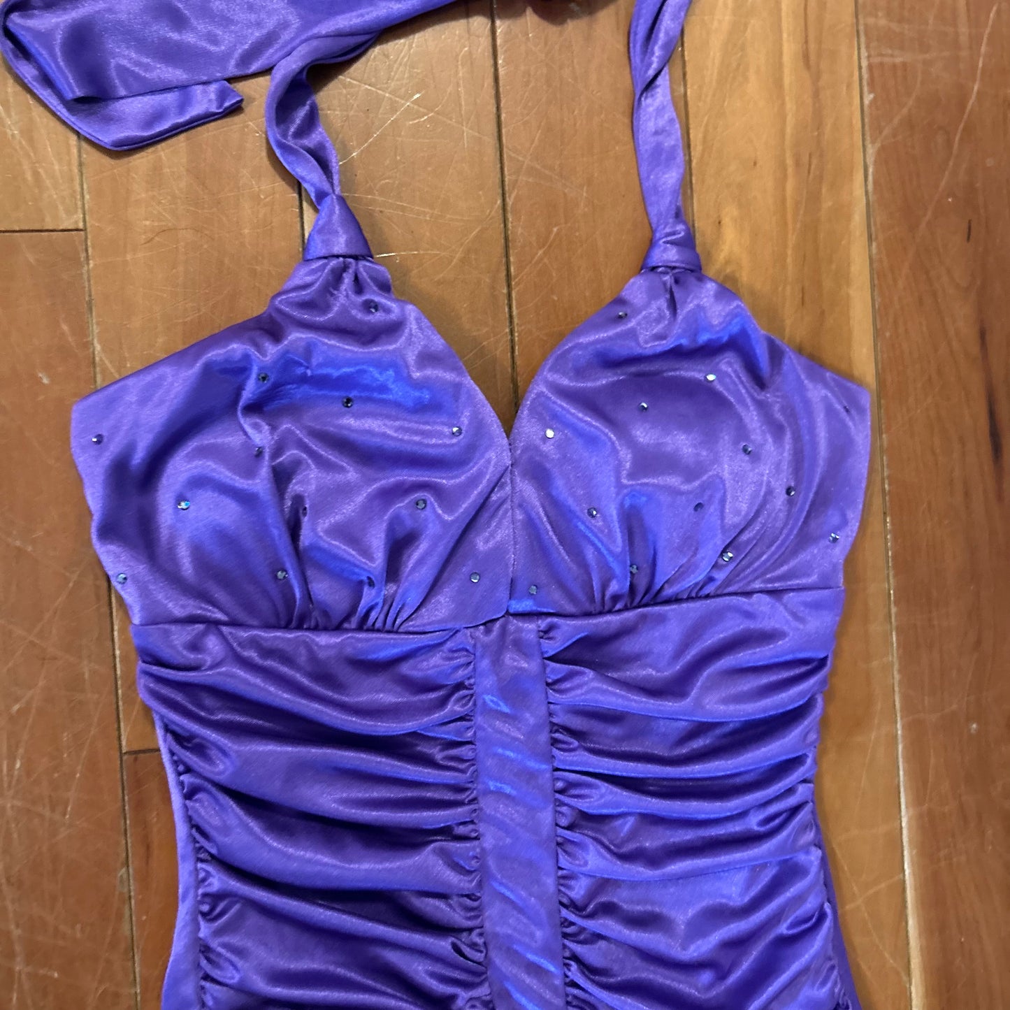 90's Taboo Purple Sparkly Dress - Tagged Small - 13" x 28"