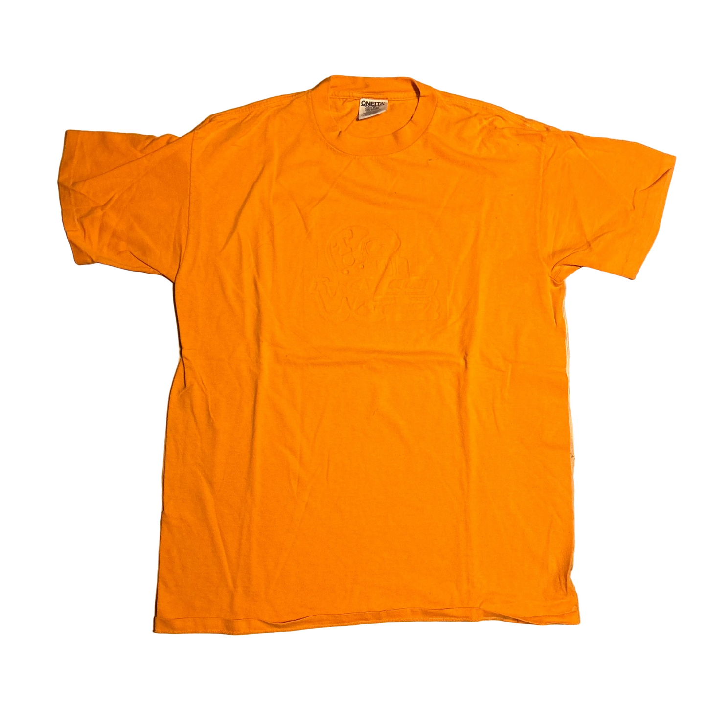 90’s Oneita Tennessee University Volunteers Vols Orange Color Wear Cotton Tshirt - Large - 22” x 31”