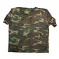 90's Brown Green Woodland Camo Blank Pocket Tshirt - XLarge - 26.5" x 29.5"