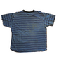 80/90's Multicolor Striped Blue Purple Blank Tshirt - Large - 23" x 27.5"