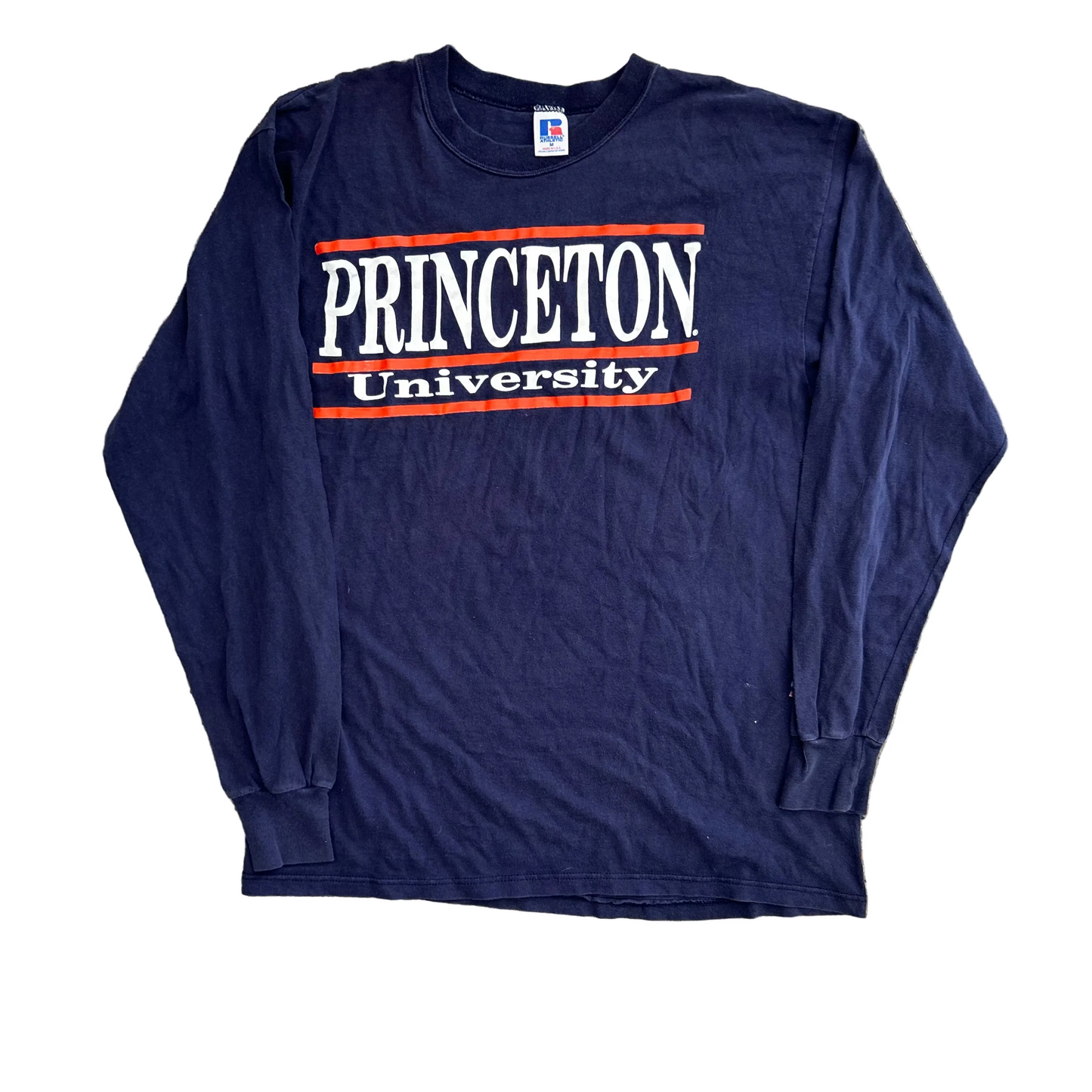 80's Princeton University Navy Blue Longsleeve Shirt - Medium - 21" x 28"