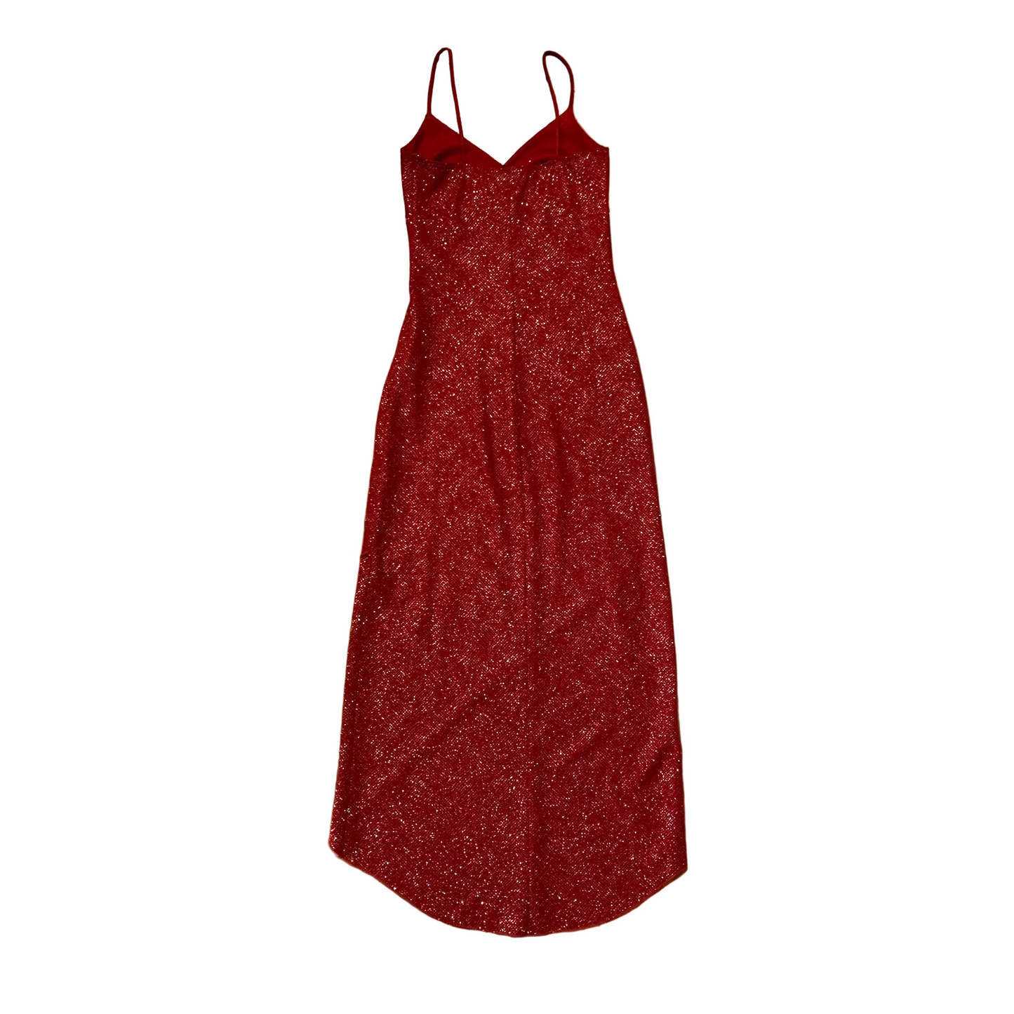 90's Hyphen Red Sparkly Dress - Tagged Small - 13.5" x 50"