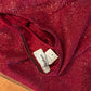 90's Hyphen Red Sparkly Dress - Tagged Small - 13.5" x 50"