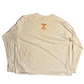 Hanes Beefy Tennessee Volunteers Vols White Orange Longsleeve Cotton College Shirt - XLarge - 26” x 29”