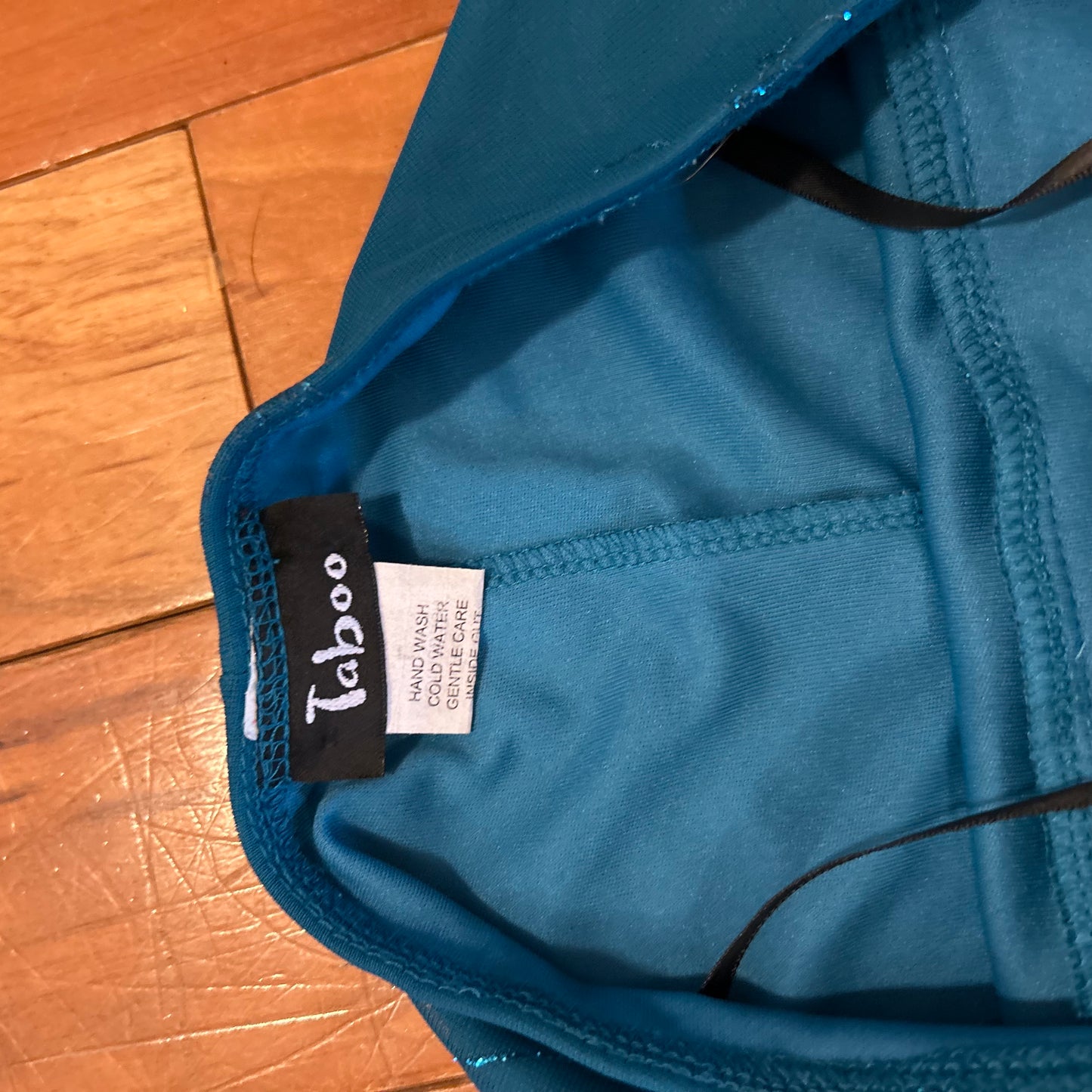 90's Taboo Blue Sparkly Dress - Tagged Large - 15" x 50"