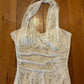 90's Taboo White Sparkly Dress - Tagged Medium - 15" x 42"