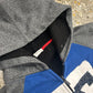DC Blue Grey Fleece Lined Zip Up Hoodie Sweatshirt - XLarge - 24" x 29"