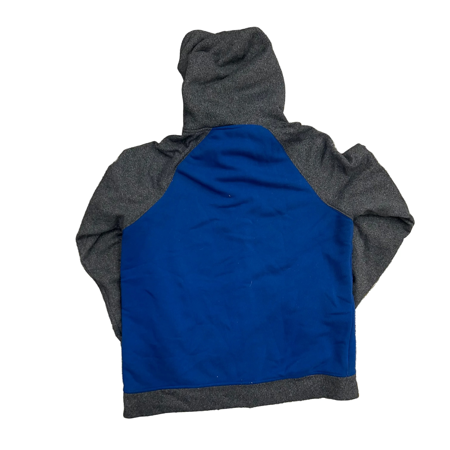 DC Blue Grey Fleece Lined Zip Up Hoodie Sweatshirt - XLarge - 24" x 29"