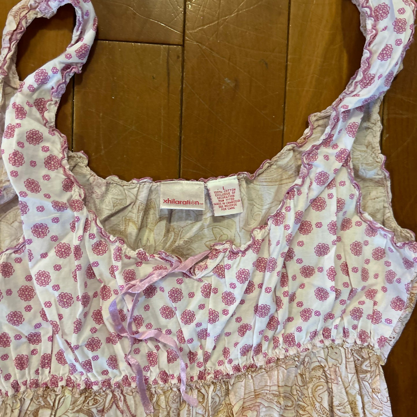 Xhilaration Pink Cotton Dress - Tagged Large - 15" x 28"