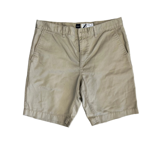 RVCA Weekender Chinos Khaki Shorts - 36" x 9.5"