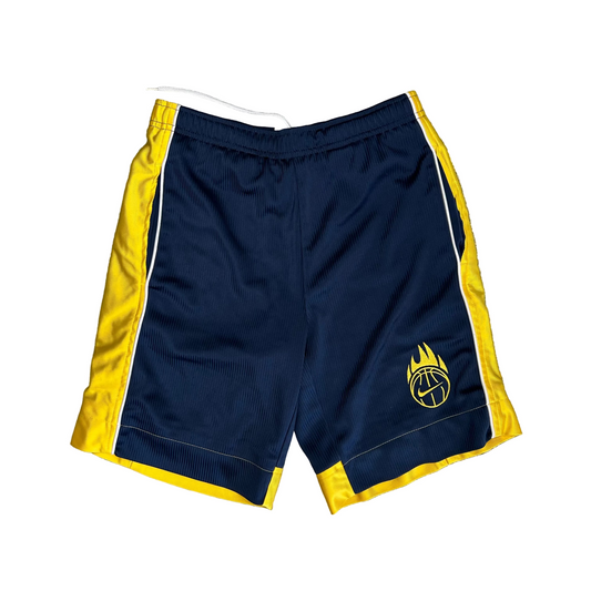 00's Nike Blue Yellow Basketball Shorts - 26" x 8.5"