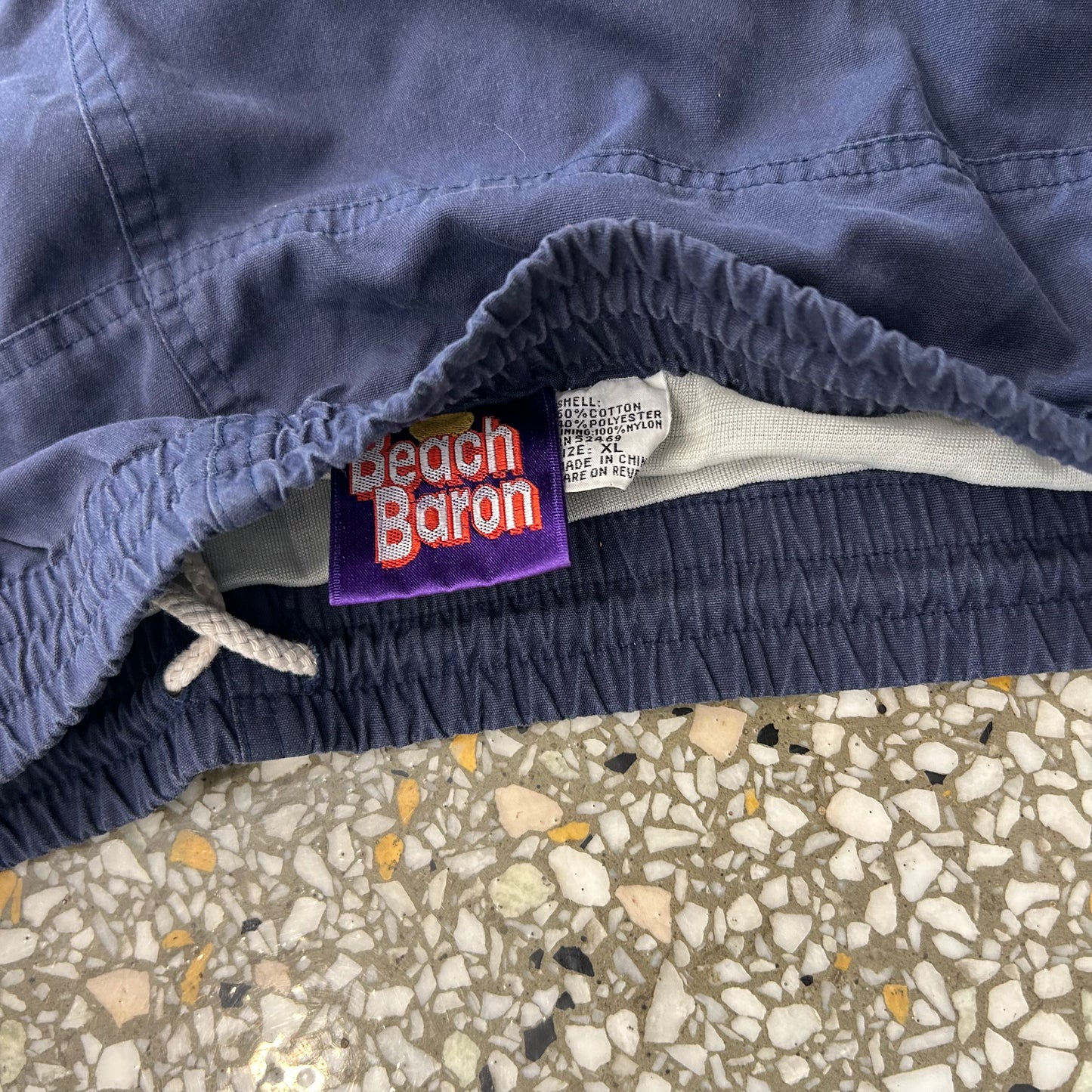 80/90's Beach Baron Navy Blue Shorts - 37" x 3"
