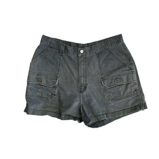 Lee Riveted Green Cargo Shorts - 34" x 3.5"