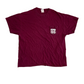 Good Shirts Route 66 Maroon Pocket Tshirt - Large - 23.5" x 29"