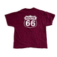 Good Shirts Route 66 Maroon Pocket Tshirt - Large - 23.5" x 29"