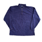 Gap Cotton Navy Blue Collared Quarter Zip Sweatshirt - XLarge - 24" x 29"