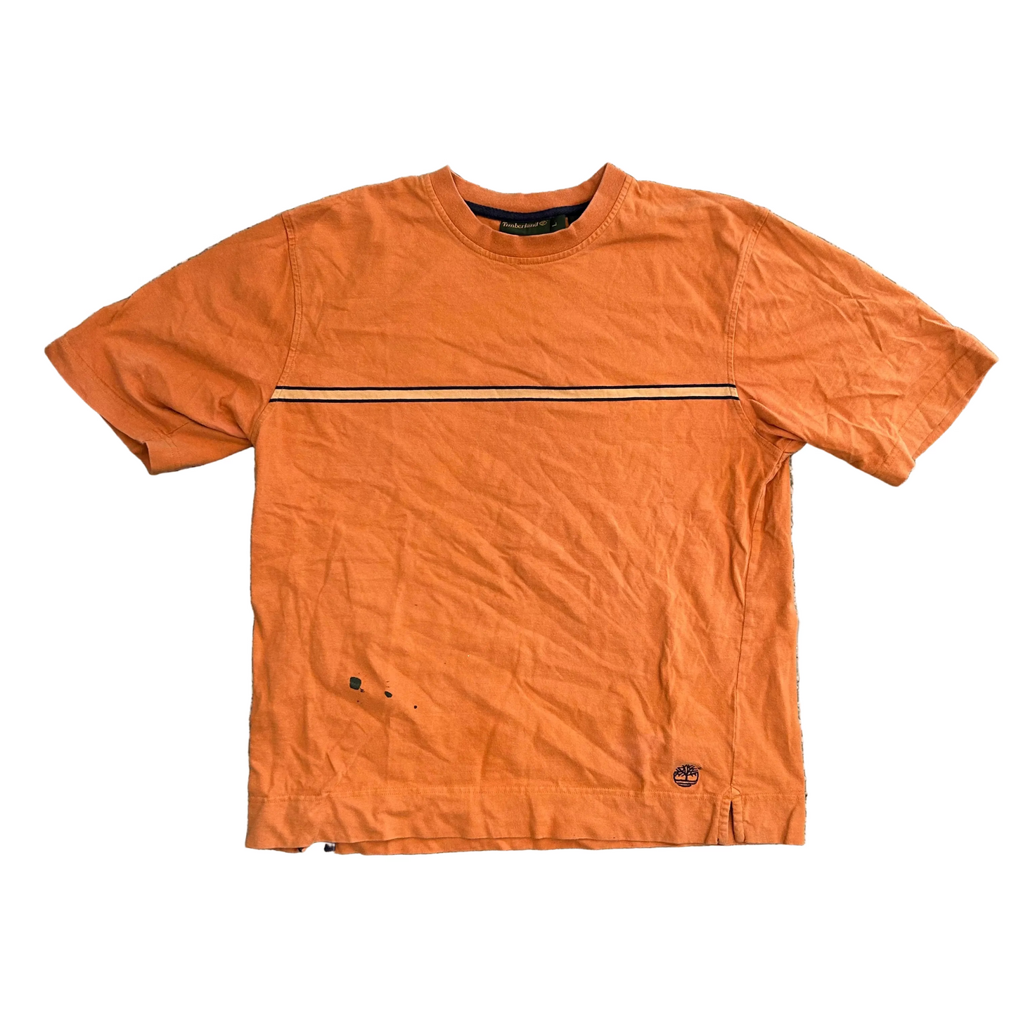 Timberland Orange Cotton Tshirt - Medium - 21" x 26"
