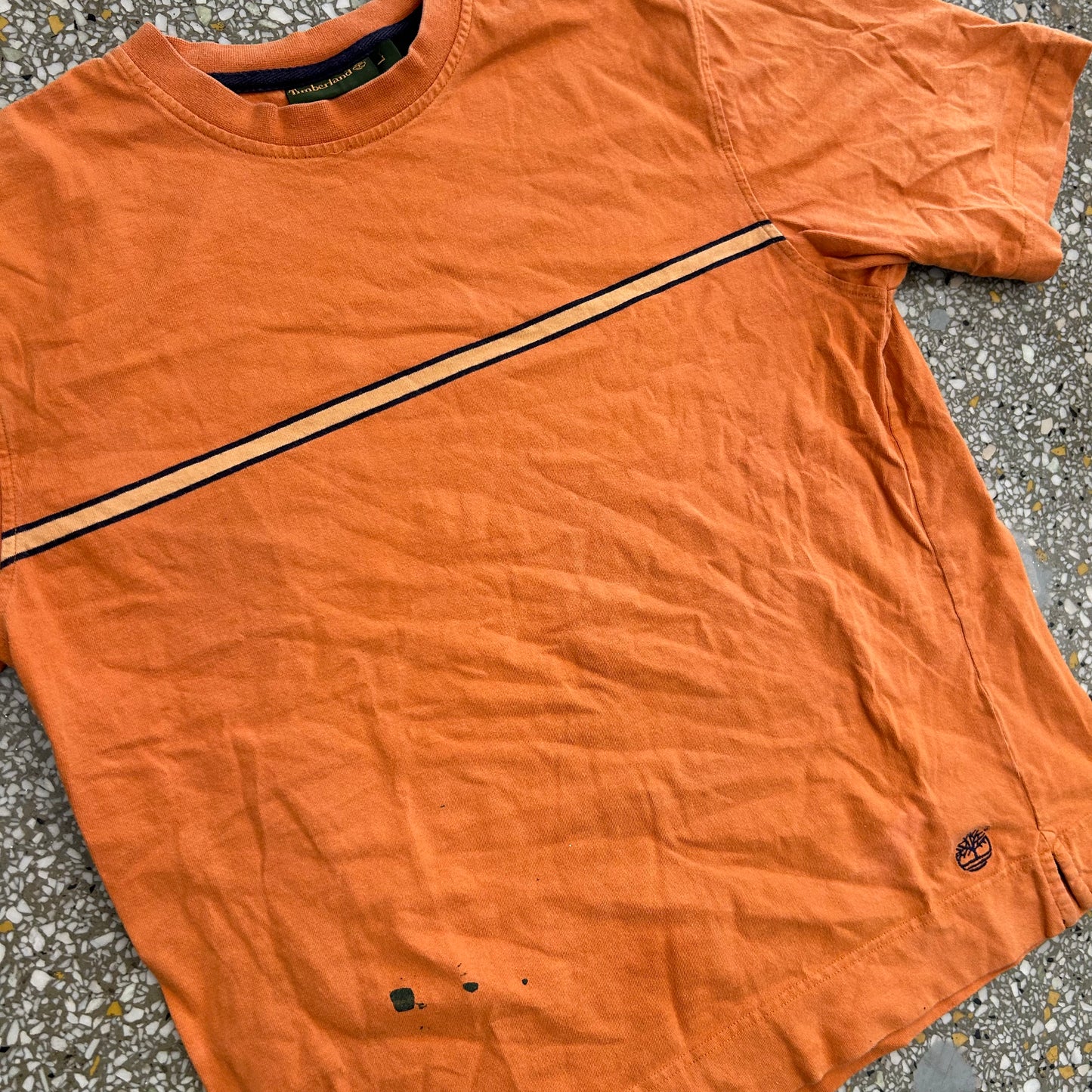 Timberland Orange Cotton Tshirt - Medium - 21" x 26"