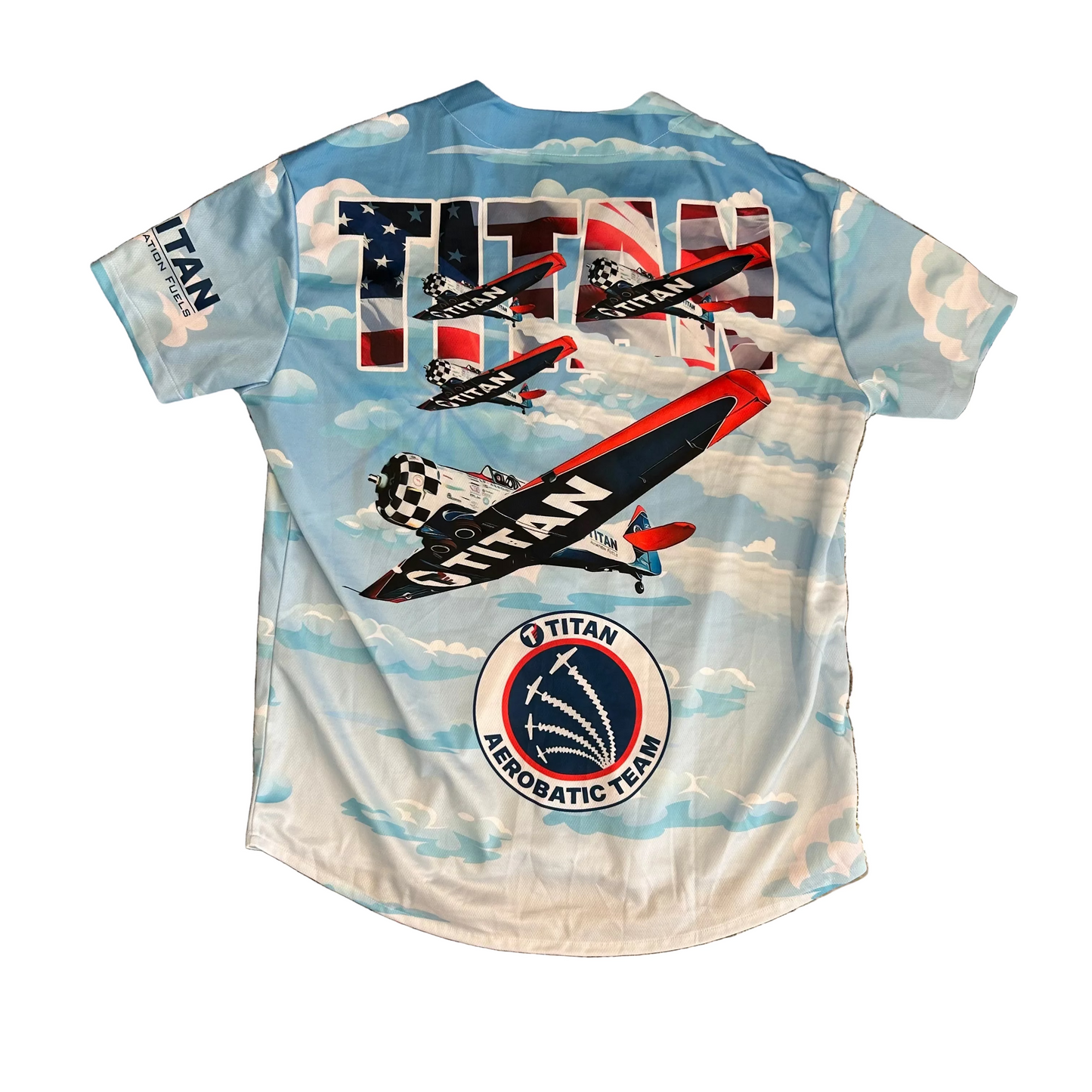 Titan Aerobatic Team Aviation Fuels Baseball Shirt - Large - 23" x 30"