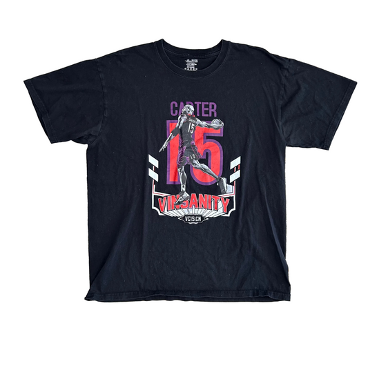 Vince Carter Raptors Vinsanity NBA Black Cotton Tshirt - Large - 22" x 28.5"