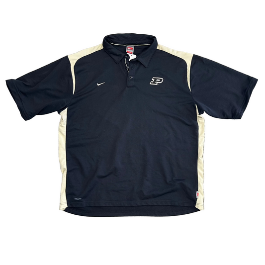 Nike Purdue University Boilermakers Black Polo Shirt - XLarge - 26" x 30"