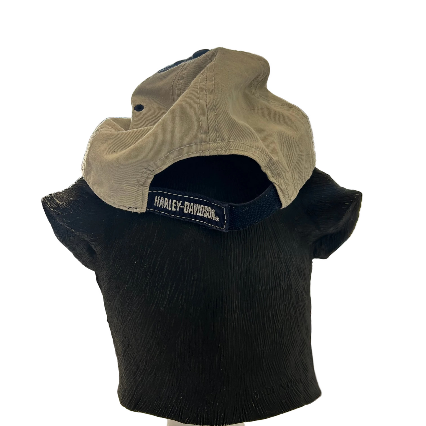 Harley Davidson Tan Blue Red Cotton Hat