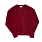80's Montgomery Ward Maroon Cardigan Sweater - Medium - 20" x 25"