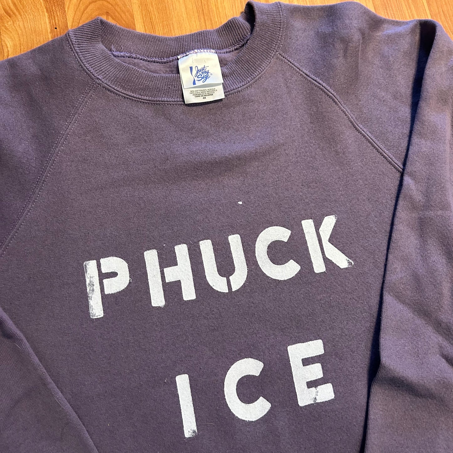 Phuck Ice Plum Just My Size Crewneck Phart Merch Sweatshirt - 31" x 30" - Boxy XLarge