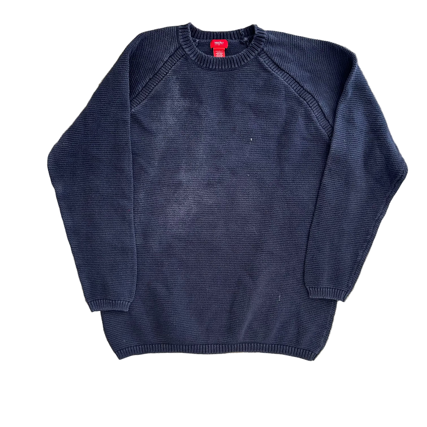 Mossimo Cotton Chunky Knit Navy Blue Sweater - Large - 22" x 27"