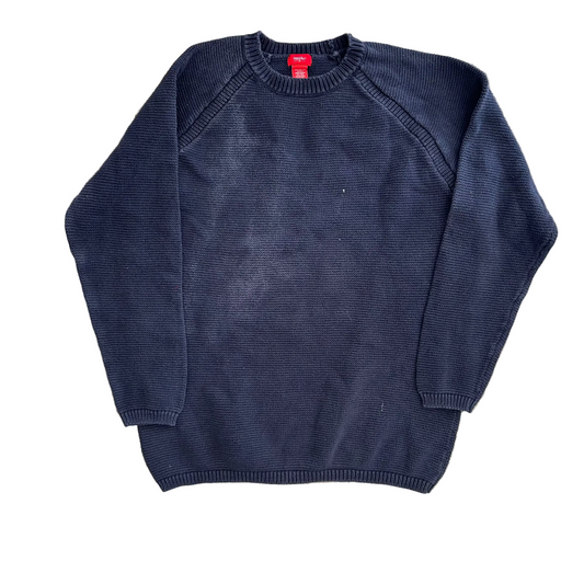 Mossimo Cotton Chunky Knit Navy Blue Sweater - Large - 22" x 27"