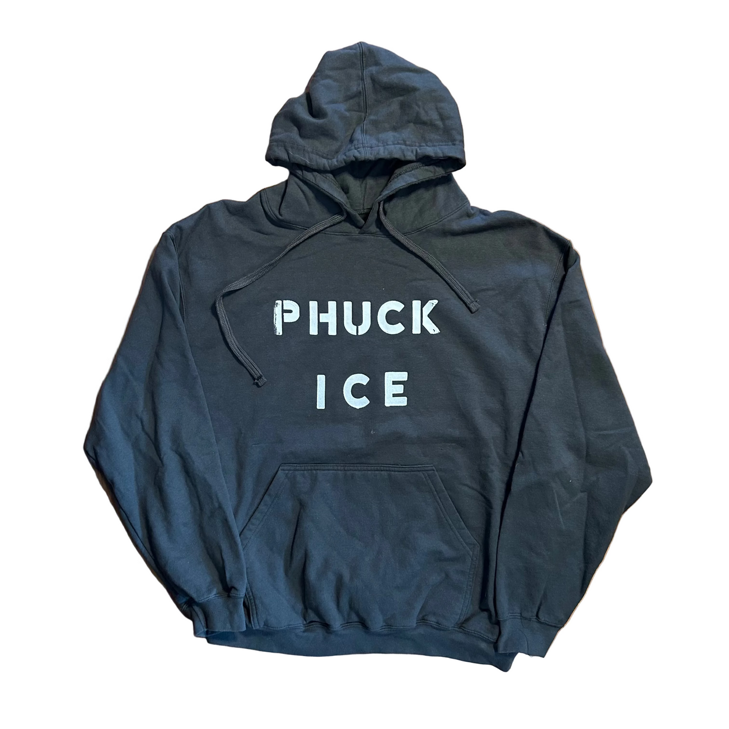 Phuck Ice Olive Green Hoodie Sweatshirt - 25" x 25" - Boxy XLarge