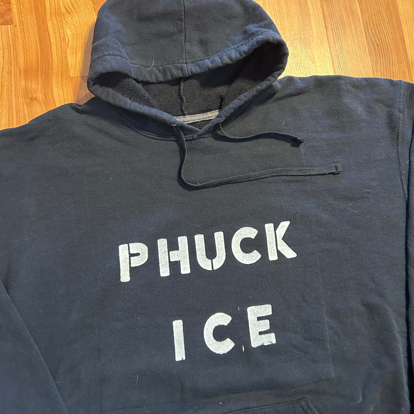 Phuck Ice Black FOTL Hoodie Sweatshirt - 26" x 26" - Boxy XLarge