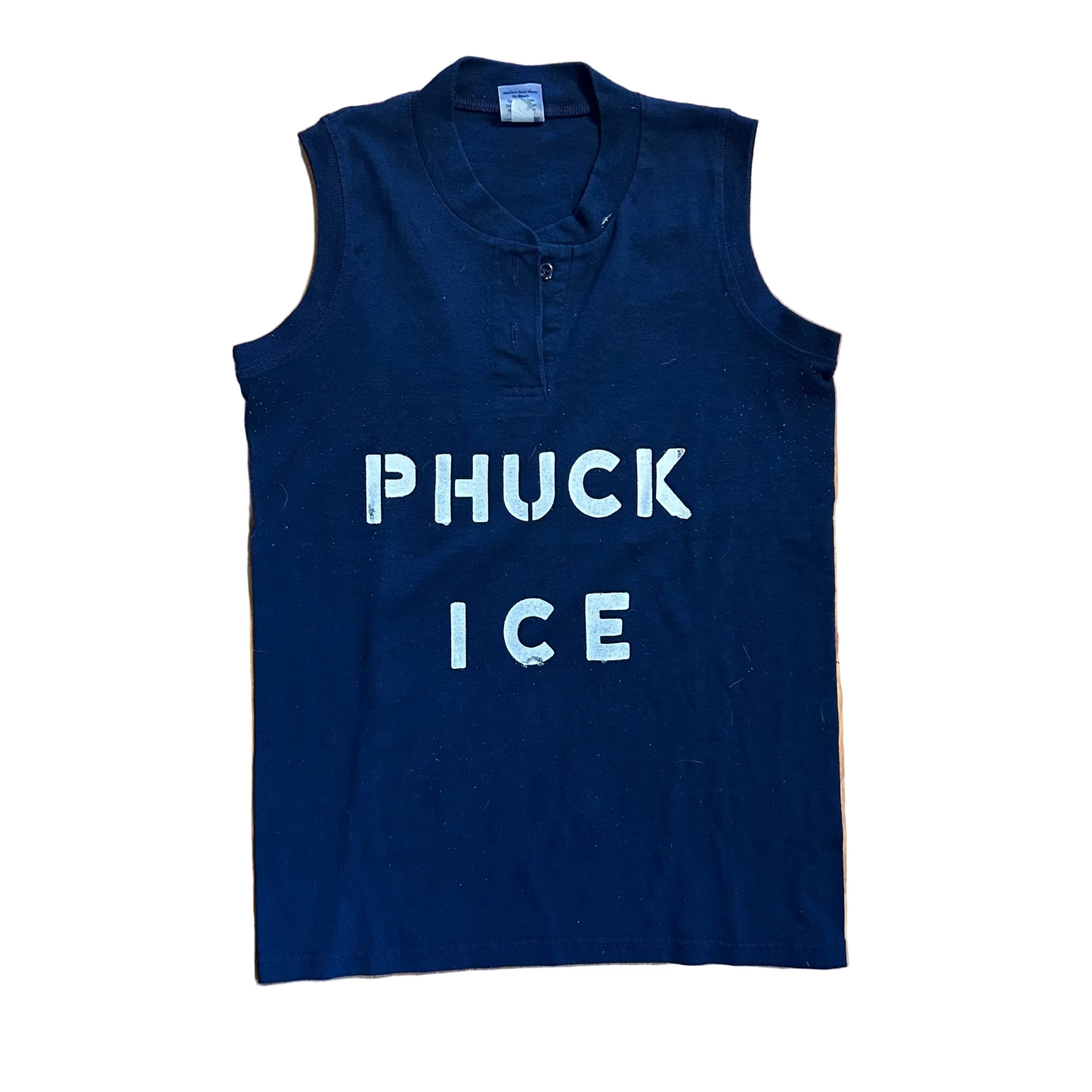 Phuck Ice Navy Blue Soffee Tank Top Shirt - 17.5" x 26" - XSmall